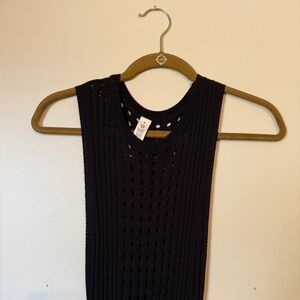 Black Sleeveless Knit Dress